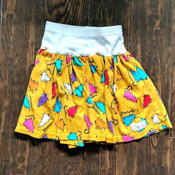 Club KO Loose Flowy Mustard Trees Shorts M - Picture 2 of 3